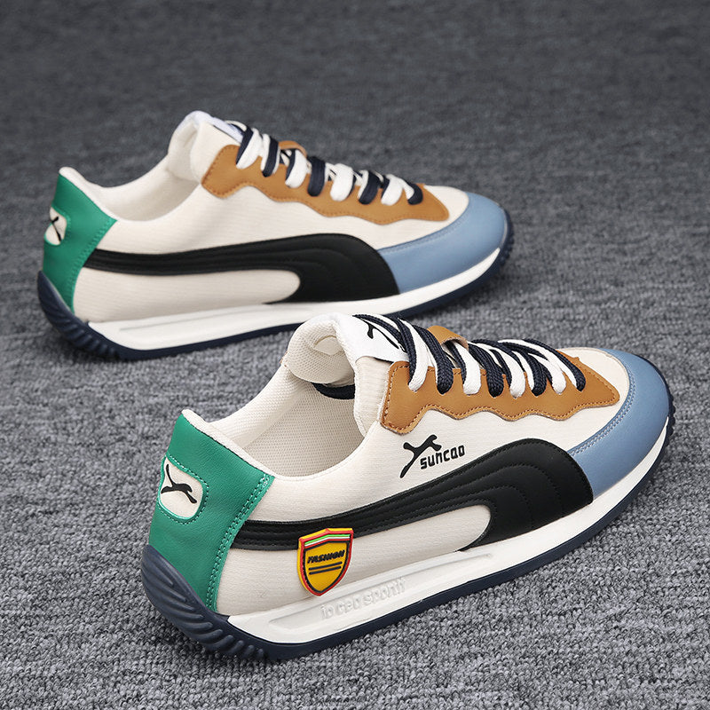 Men's Retro German Army Trainer Skate Sneakers - front product view