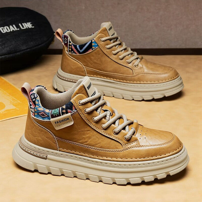 Men's High-Top Platform Casual Sneakers - Style 3335 front product view