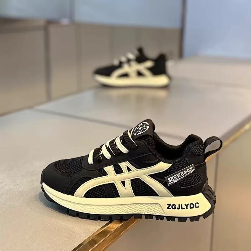 Men's Mesh Platform Casual Sneakers - Style C6E6 front product view