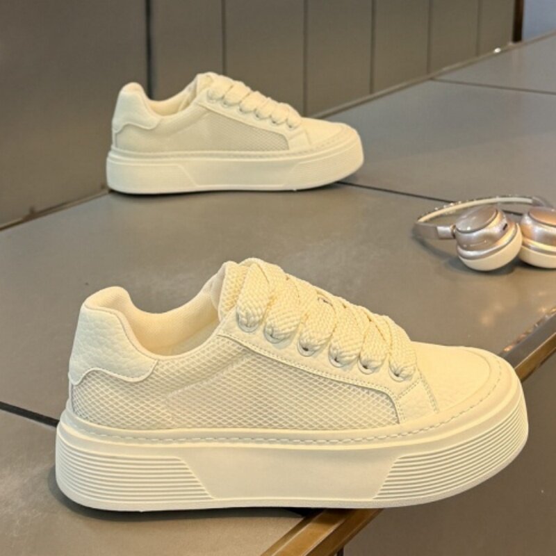 Men's Mesh Platform Casual Sneakers - Style 6DC8 front product view
