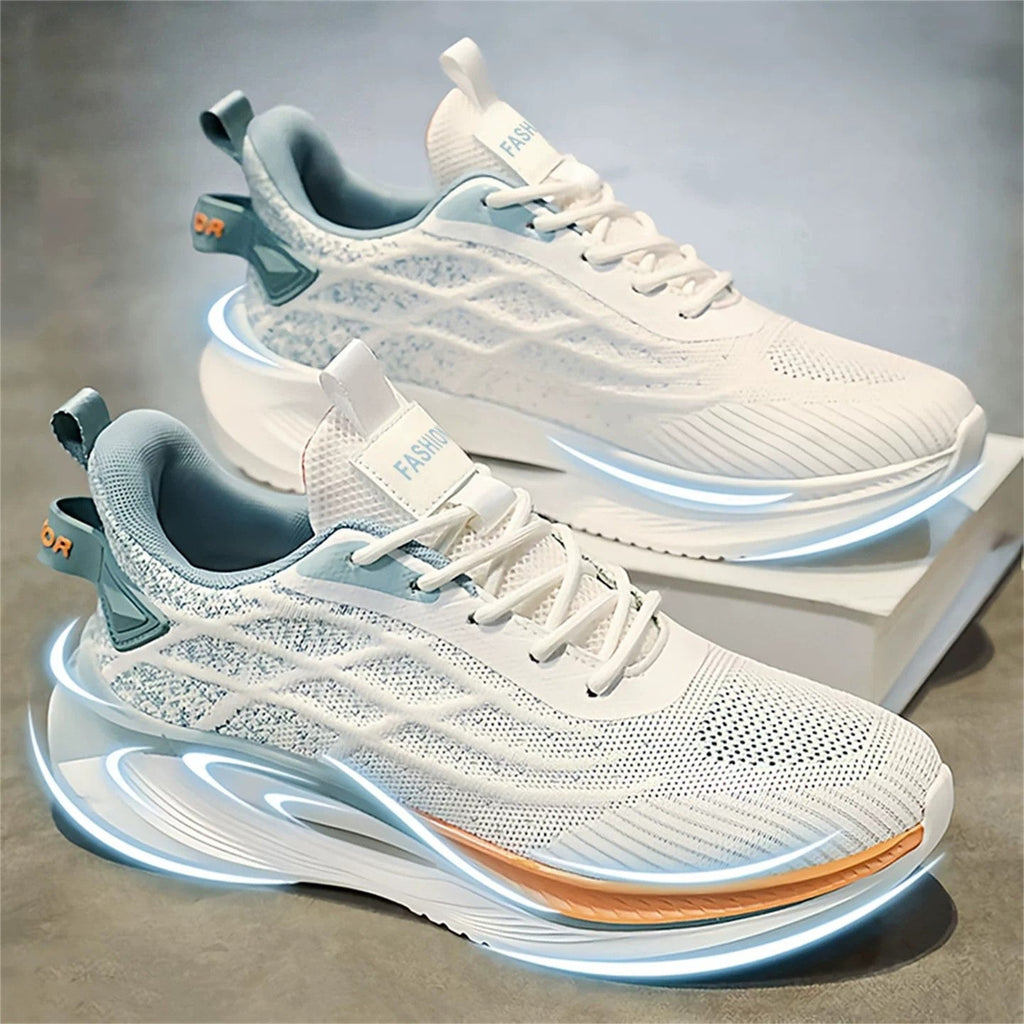 Men's Mesh Platform Running Sneakers - Style 367D front product view