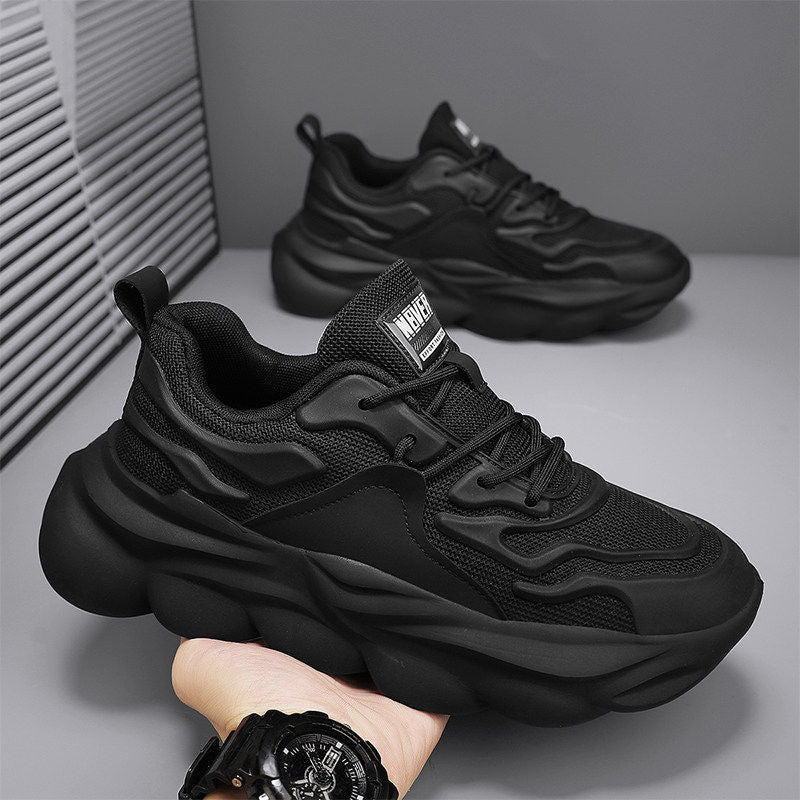 Men's Mesh Platform Casual Sneakers - Style 0894 front product view