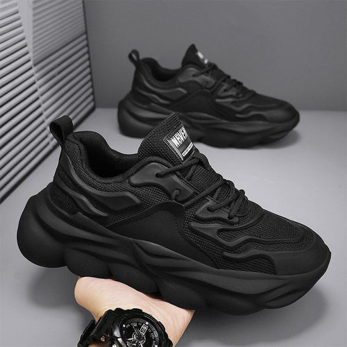Men's Mesh Platform Casual Sneakers - Style 0894 front product view
