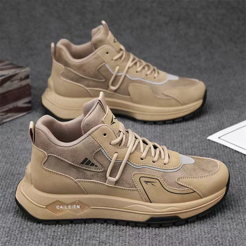 Men's High-Top Platform Retro Casual Sneakers - Style 06ED front product view