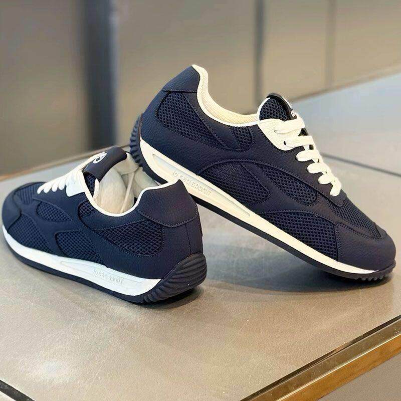 Men's Mesh German Army Style Casual Sneakers - Style 6898 front product view