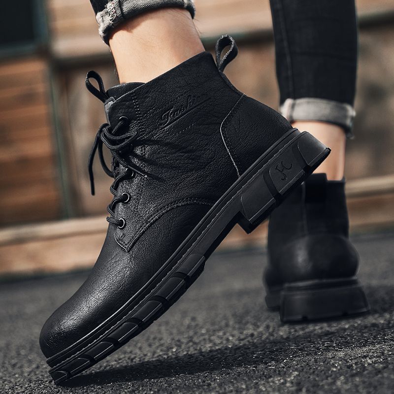 Men's High-Top Platform Casual Sneakers - Style 35EB front product view