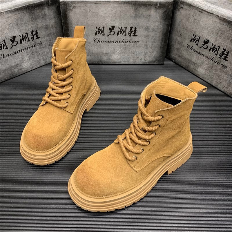 Men's High-Top Casual Sneakers - Style 0F1D front product view