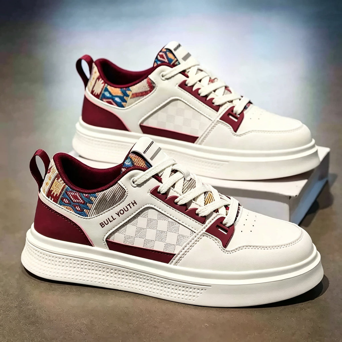 Men's Platform Skate Sneakers - Style 5B33 front product view