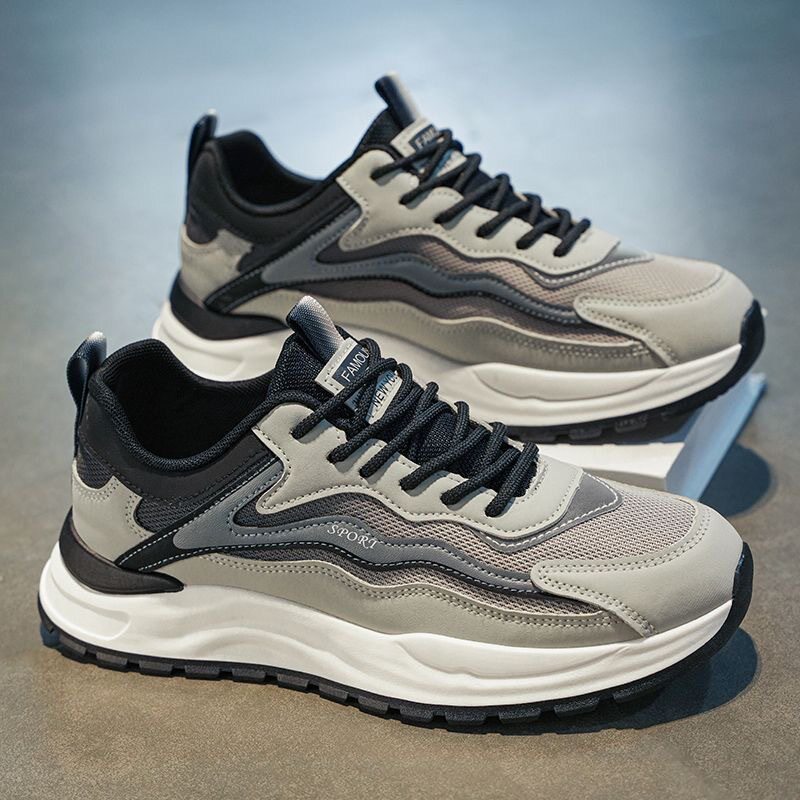 Men's Mesh Platform Running Sneakers - Style 7464 front product view