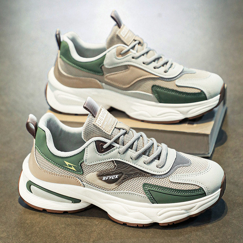 Men's Mesh Platform Running Sneakers - Style 0ECD front product view