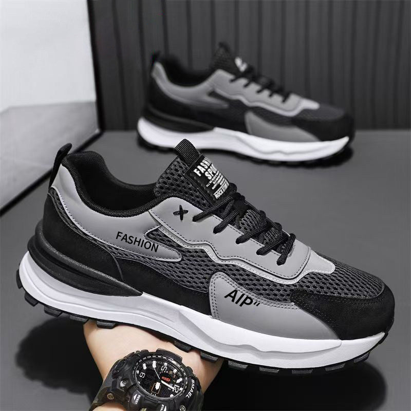 Men's Mesh Platform Casual Sneakers - Style 2875 front product view