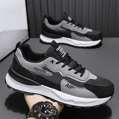 Men's Mesh Platform Casual Sneakers - Style 2875 front product view