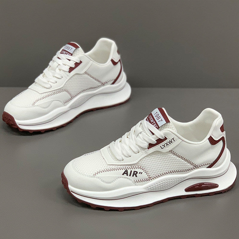 Men's Mesh Platform Casual Sneakers - Style 64F7 front product view