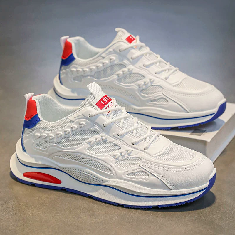 Men's Cushioned Mesh Platform Sneakers - front product view