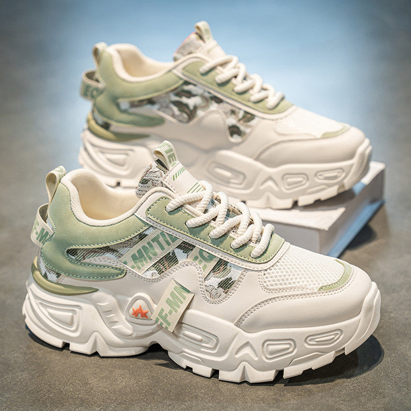 Men's Mesh Platform Casual Sneakers - Style ECD8 front product view