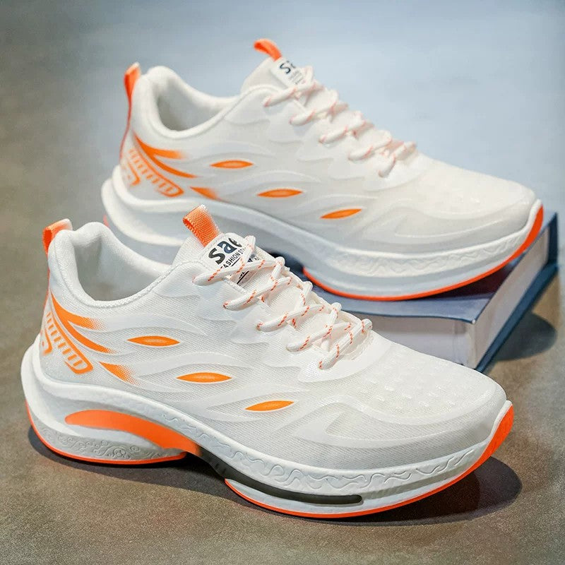 Men's Mesh Platform Casual Sneakers - Style 1F1D front product view