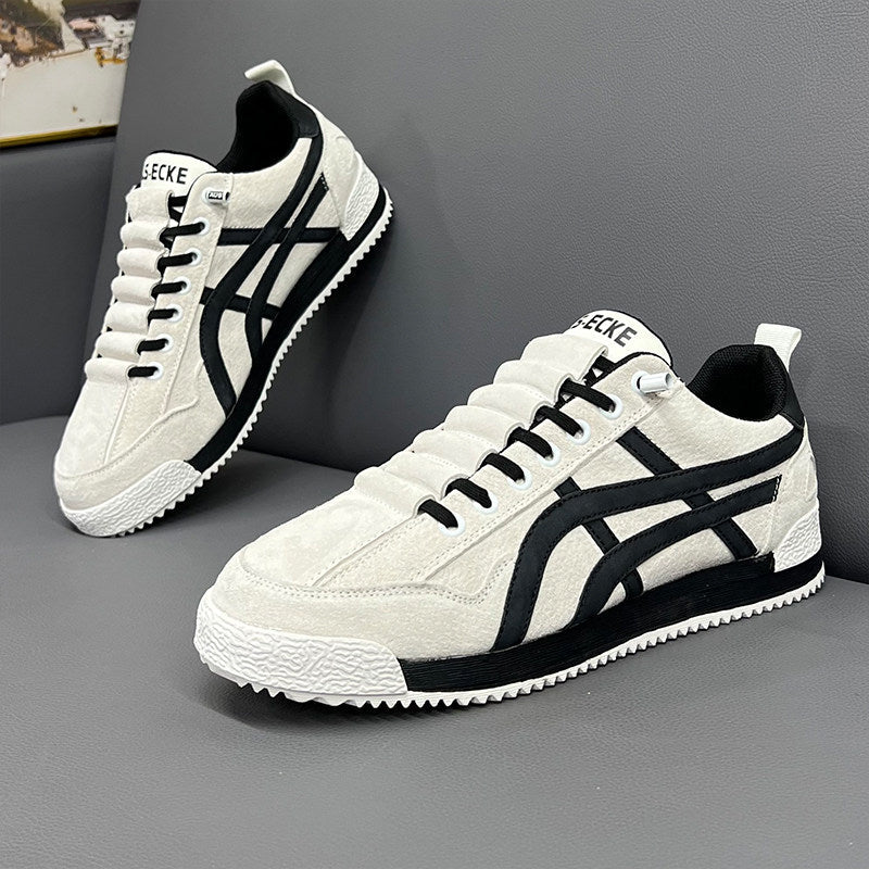 Men's Retro Slip-On German Army Trainer Sneakers - front product view