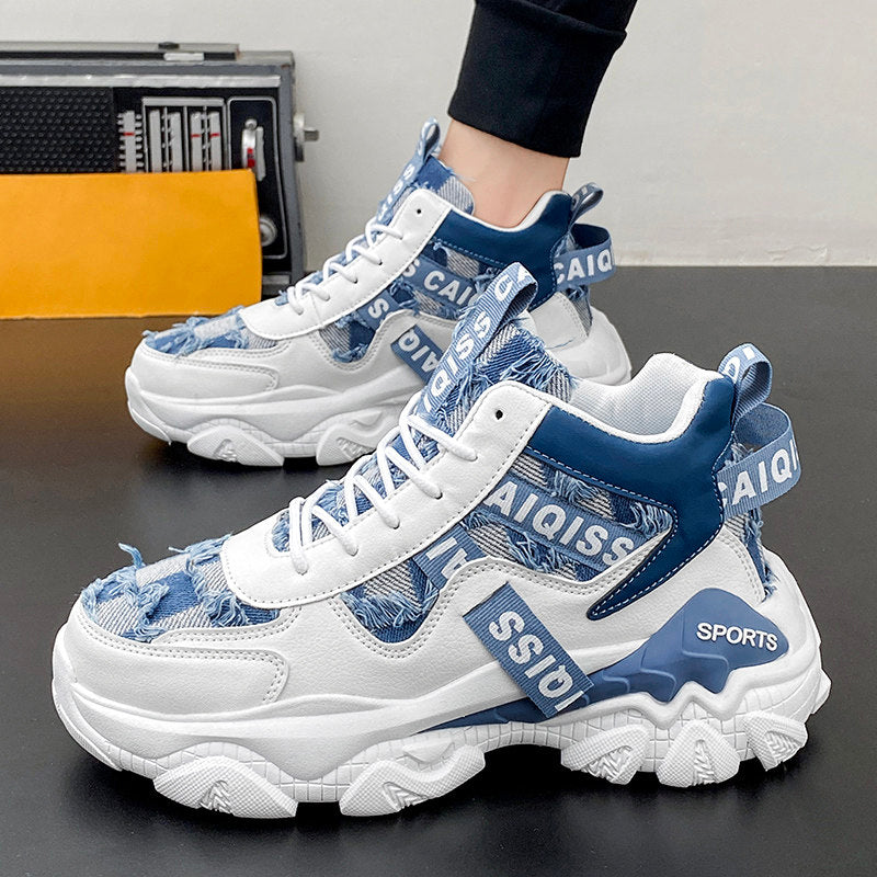 Men's High-Top Platform Casual Sneakers - Style 9860 product view 2