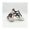 Men's Beige, Olive and Cream Mesh Retro Trainer Sneakers - studio white background