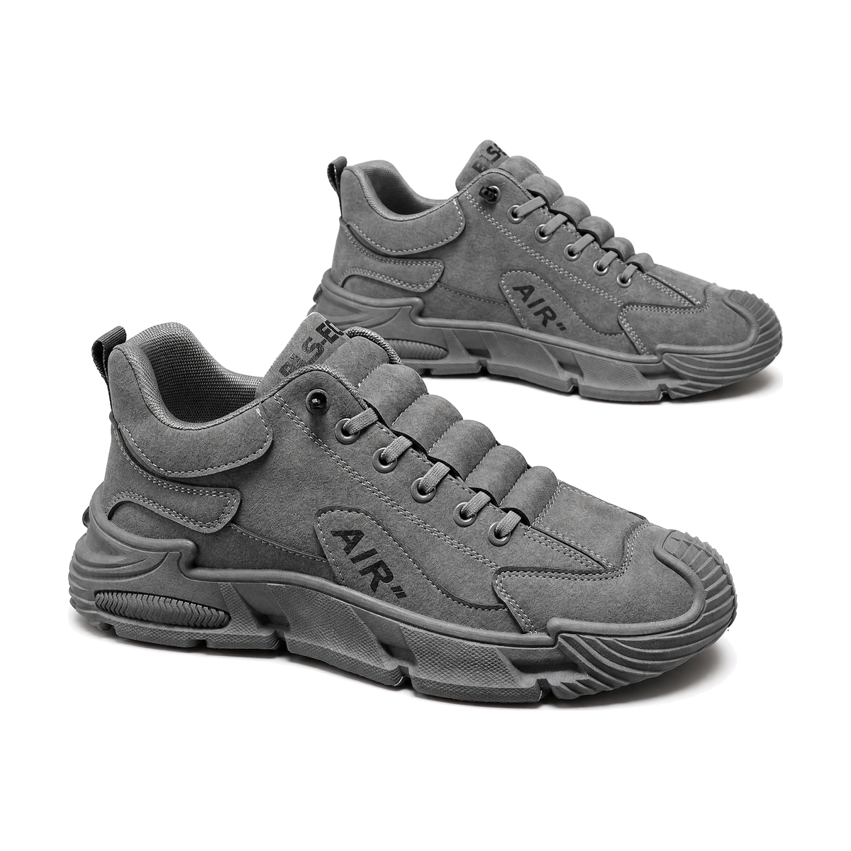 Men's Black, Olive and Navy Slip-On Sneakers - studio white background