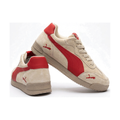 Men's Gray, Olive and Sage Green Retro Running Sneakers - studio white background