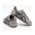 Men's Olive, Beige and Navy Retro Trainer Sneakers - studio white background