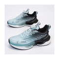 Men's Silver, Black and Gray Running Sneakers - studio white background