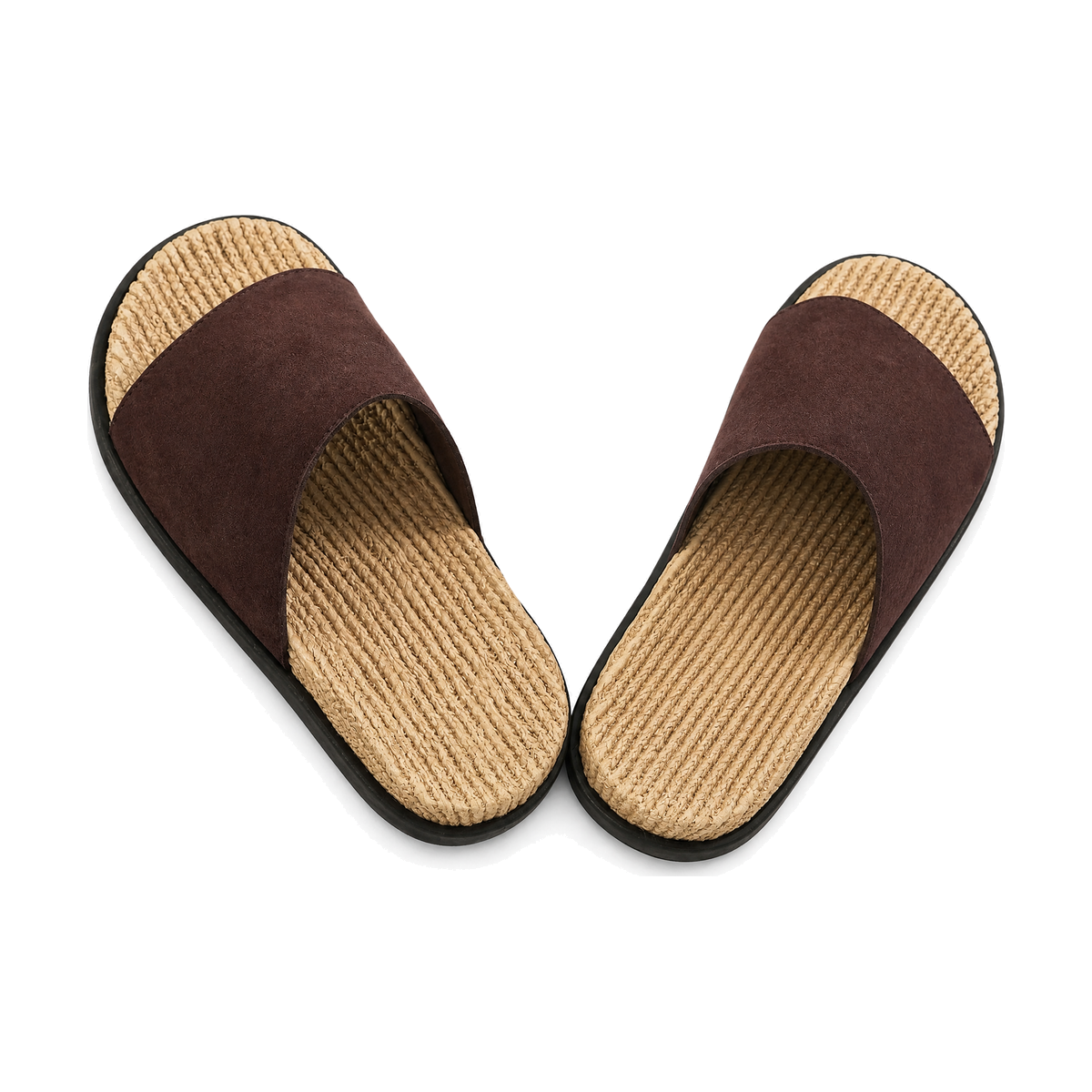 Men's Tan, Brown and Pink Retro Backless Casual Mules - studio white background