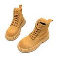 Men's Tan, Olive and Green High-Top Boots - studio white background