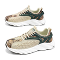 Men's White, Cream and Beige Mesh Casual Sneakers - studio white background