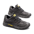 Men's White, Navy and Olive Outdoor Walking Sneakers - studio white background