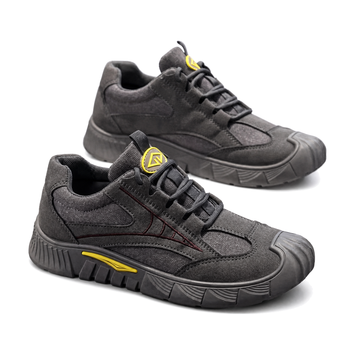 Men's White, Navy and Olive Outdoor Walking Sneakers - studio white background