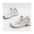 Men's White, Olive and Silver Mesh Platform Casual Sneakers - studio white background
